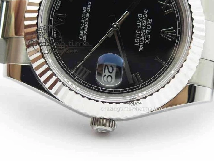 SS Maker Dial Roman On 41mm Edition SS Markers Black SA3136 BP II DateJust Bracelet Best 0327